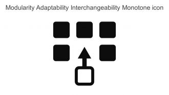 Modularity Adaptability Interchangeability Monotone Icon In Powerpoint Pptx Png And Editable Eps Format