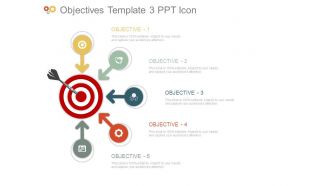 Objectives template3 ppt icon