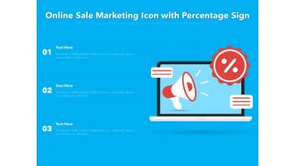 Online sale marketing icon with percentage sign