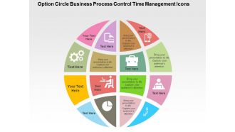 Option circle business process control time management icons flat powerpoint design