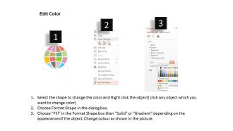 Option circle business process control time management icons flat powerpoint design