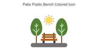 Patio Public Bench Colored Icon In Powerpoint Pptx Png And Editable Eps Format