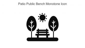 Patio Public Bench Monotone Icon In Powerpoint Pptx Png And Editable Eps Format