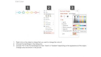 Progressive timeline with years and icons powerpoint slides