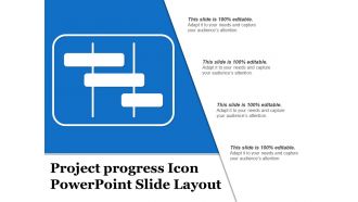 Project progress icon powerpoint slide layout