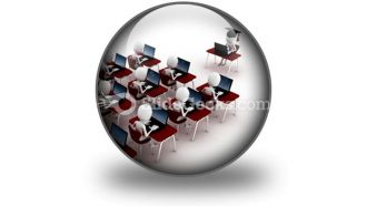 E learning education powerpoint icon c