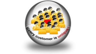 Every customer is unique powerpoint icon c