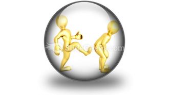 Motivational kick up the ass business powerpoint icon c