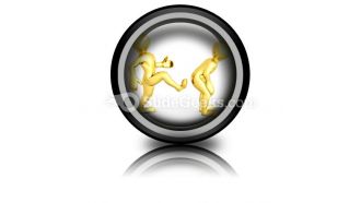 Motivational kick up the ass business powerpoint icon cc