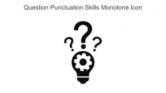 Question Punctuation Skills Monotone Icon In Powerpoint Pptx Png And Editable Eps Format