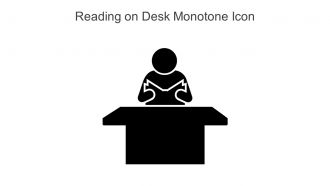 Reading On Desk Monotone Icon In Powerpoint Pptx Png And Editable Eps Format