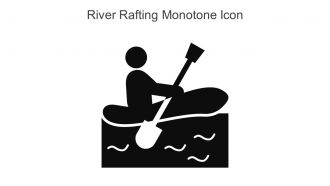 River Rafting Monotone Icon In Powerpoint Pptx Png And Editable Eps Format