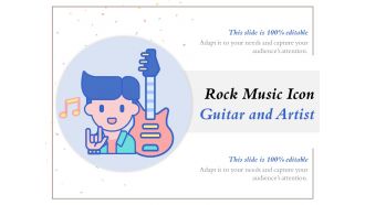 Rock music icon guitar and artist