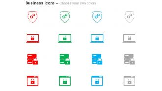 Safety process locked laptop servers browser ppt icons graphics
