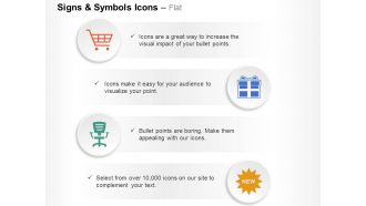Shopping cart battery chair brand new ppt icons graphics