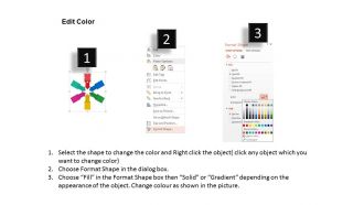Six arrows design boxes with icons flat powerpoint design