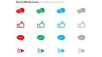 Social chat like video voice call ppt icons graphics