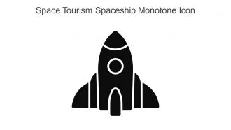 Space Tourism Spaceship Monotone Icon In Powerpoint Pptx Png And Editable Eps Format