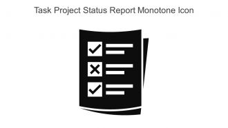 Task Project Status Report Monotone Icon In Powerpoint Pptx Png And Editable Eps Format