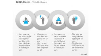 Team meeting leadership management editable icons