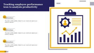 Tracking Employee Performance Icon To Analysis Productivity