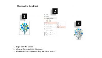 Tree with multiple icons of business flat powerpoint design
