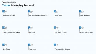 Twitter marketing proposal objective ppt powerpoint presentation icon layouts