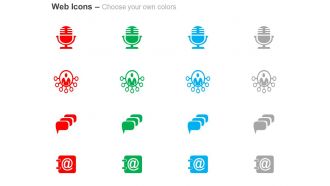 Voice mail speech bubbles mail ppt icons graphics