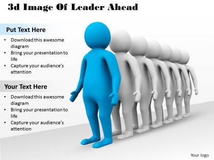 1013 3d image of leader ahead ppt graphics icons powerpoint