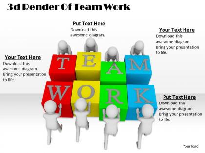 1013 3d render of team work ppt graphics icons powerpoint