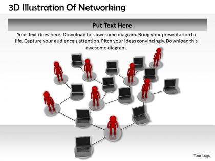 1113 3d illustration of networking ppt graphics icons powerpoint