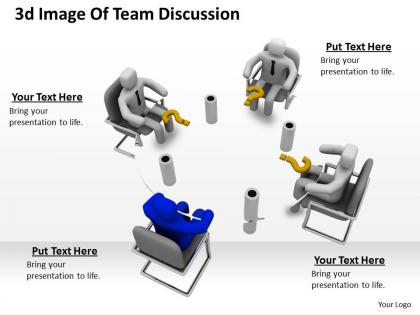1113 3d image of team discussion ppt graphics icons powerpoint