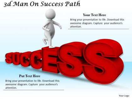 1113 3d man on success path ppt graphics icons powerpoint