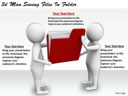 1113 3d man saving files in folder ppt graphics icons powerpoint