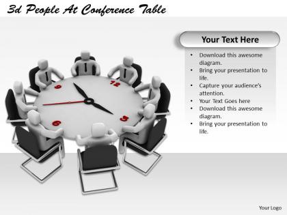 1113 3d people at conference table ppt graphics icons powerpoint