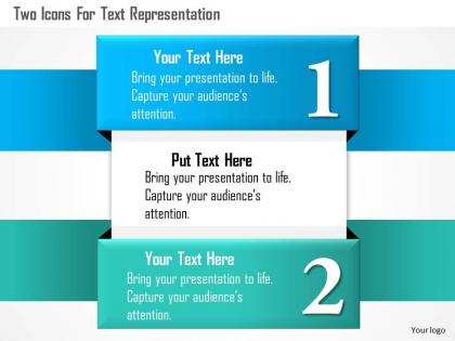 1114 two icons for text representation powerpoint template