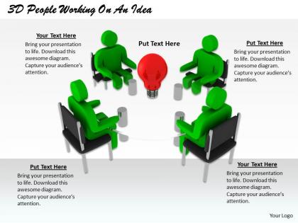 1813 3d people working on an idea ppt graphics icons powerpoint