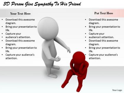 1813 3d person give sympathy to his friend ppt graphics icons powerpoint