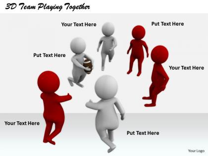 1813 3d team playing together ppt graphics icons powerpoint