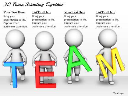 1813 3d team standing together ppt graphics icons powerpoint