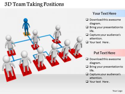1813 3d team taking positions ppt graphics icons powerpoint