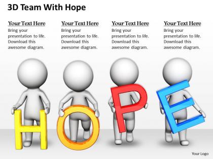 1813 3d team with hope ppt graphics icons powerpoint