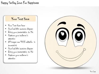 1814 business ppt diagram happy smiley icon for happiness powerpoint template