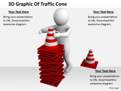 2413 3d graphic of traffic cone ppt graphics icons powerpoint