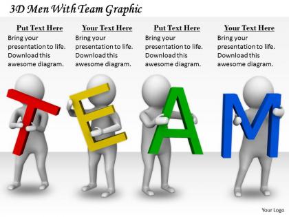 2413 3d men with team graphic ppt graphics icons powerpoint