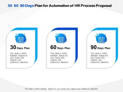 30 60 90 days plan for automation of hr process proposal ppt powerpoint icon