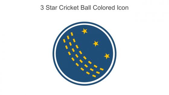 3 Star Cricket Ball Colored Icon In Powerpoint Pptx Png And Editable Eps Format