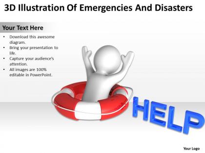 3d illustration of emergencies and disasters ppt graphics icons
