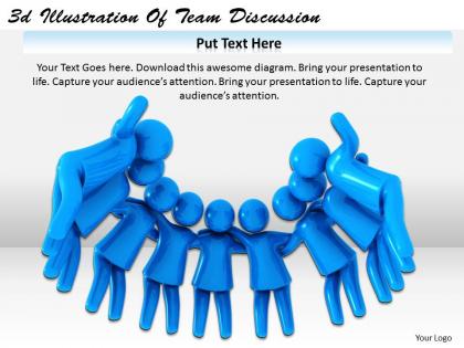 3d illustration of team discussion ppt graphics icons powerpoint