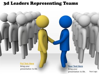 3d leaders representing teams ppt graphics icons powerpoint